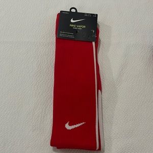 Nike Vapor SX5732 659 Men's 6-8 Woman’s 6-10 Red/White Knee High Football Socks